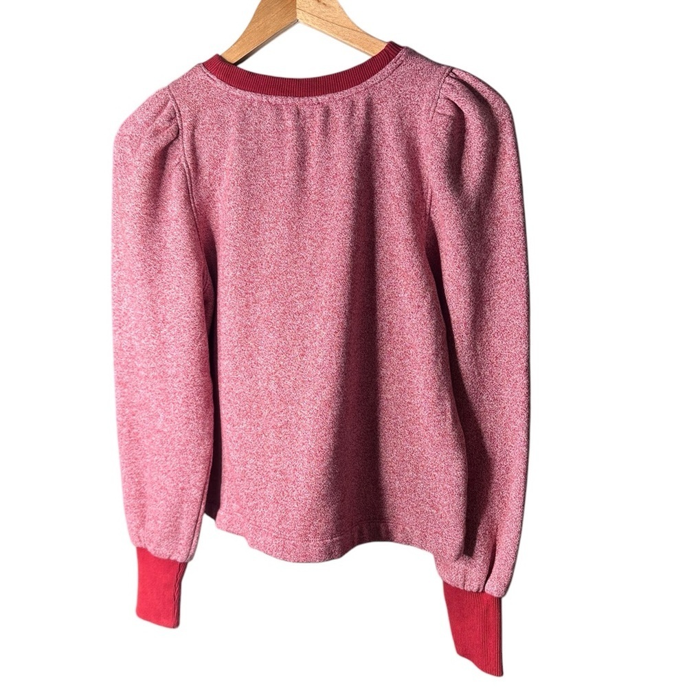 🔴5 for $40 SALE! 
Loft Petites RedPink Puff LgSleeve Fleeced Lined Sweatshirt SP - Picture 3 of 7